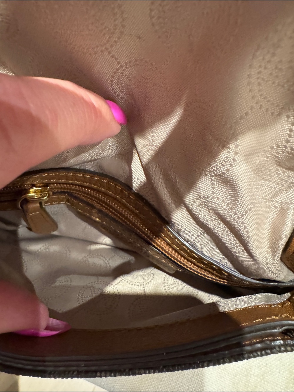 Michael Kors Brown MK Logo Crossbody with Gold Hardware NWOT - Picture 5 of 7